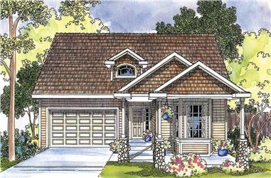 3-Bedroom, 1822 Sq Ft Country Home Plan - 108-1257 - Main Exterior