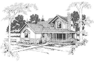 4-Bedroom, 2646 Sq Ft Country Home Plan - 108-1261 - Main Exterior