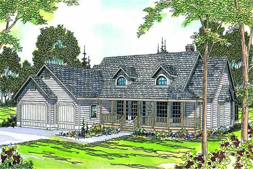 4-Bedroom, 2299 Sq Ft Country Home Plan - 108-1262 - Main Exterior