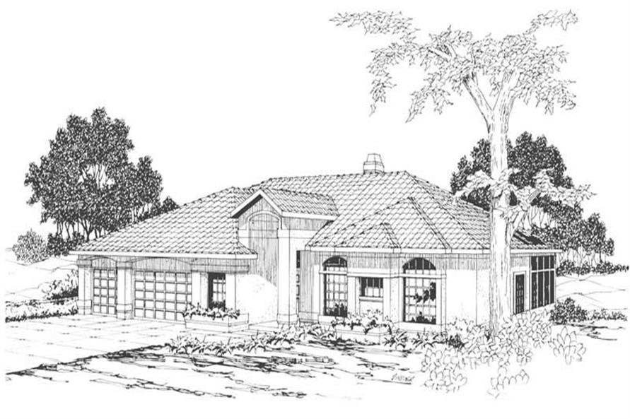 Front View of this 4-Bedroom, 2491 Sq Ft Plan - 108-1263