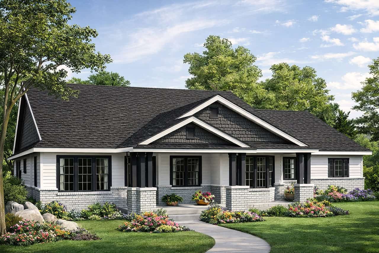 Front View of this 4-Bedroom,2591 Sq Ft Plan -108-1266