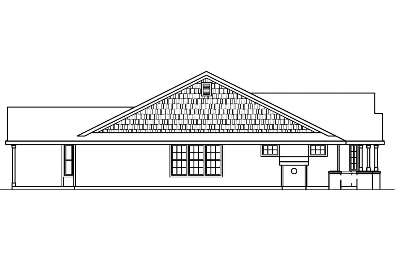 Home Plan Left Elevation of this 4-Bedroom,2591 Sq Ft Plan -108-1266