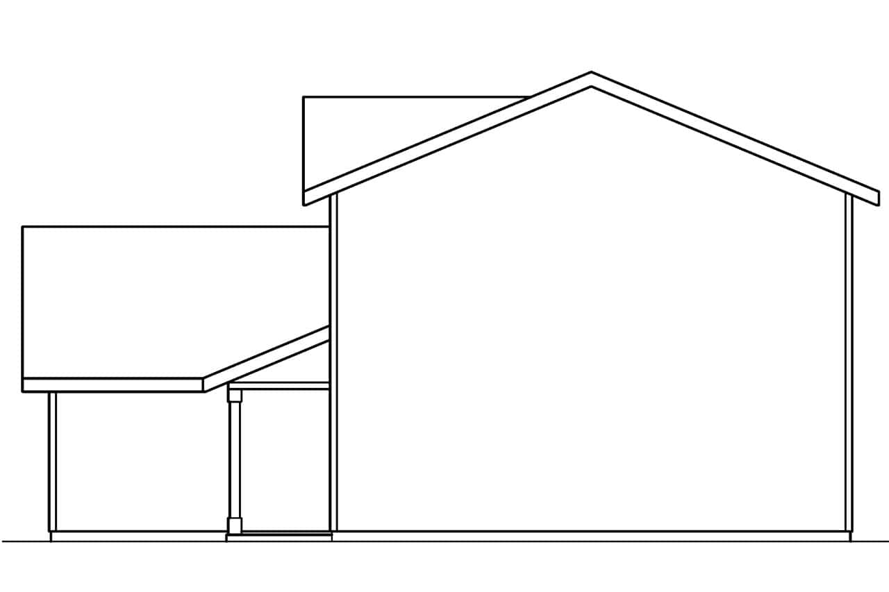 Home Plan Right Elevation of this 4-Bedroom,1419 Sq Ft Plan -108-1271