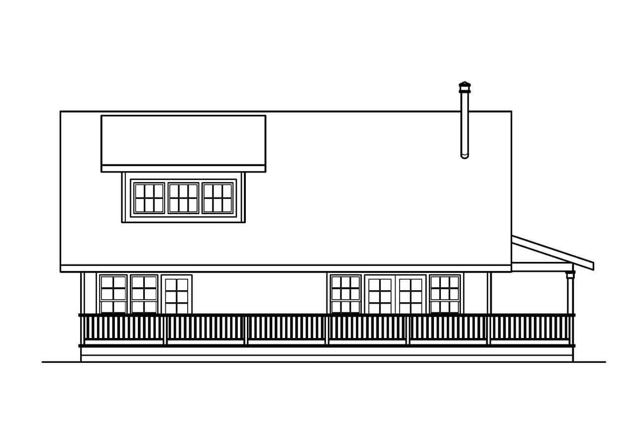 Home Plan Left Elevation of this 3-Bedroom,1749 Sq Ft Plan -108-1275