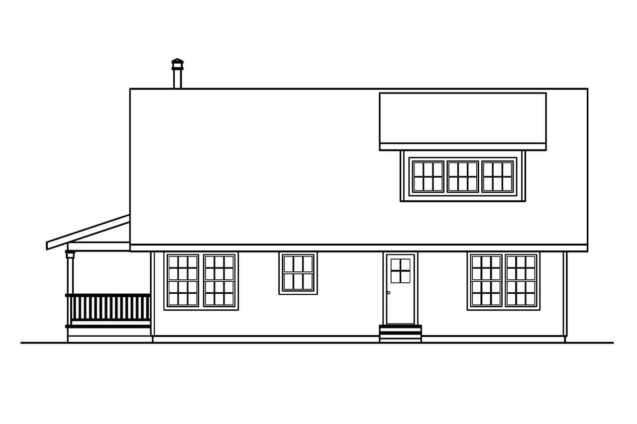Home Plan Right Elevation of this 3-Bedroom,1749 Sq Ft Plan -108-1275