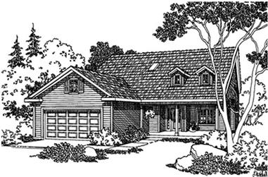 3-Bedroom, 1902 Sq Ft Country Home Plan - 108-1281 - Main Exterior