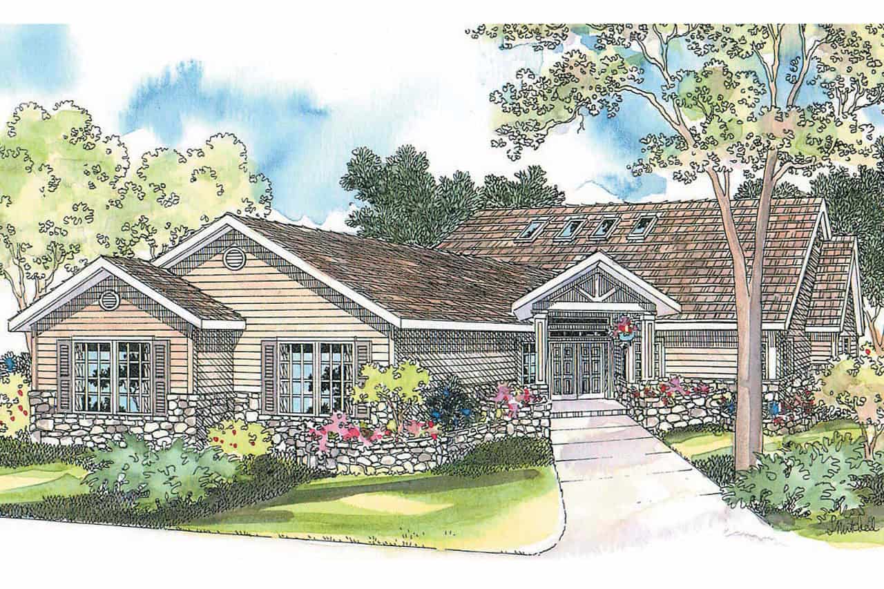 Front View of this 3-Bedroom,2673 Sq Ft Plan -108-1284
