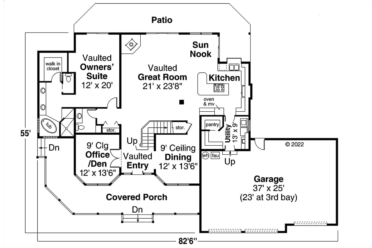 Floor Plan First Story of Plan #108-1295