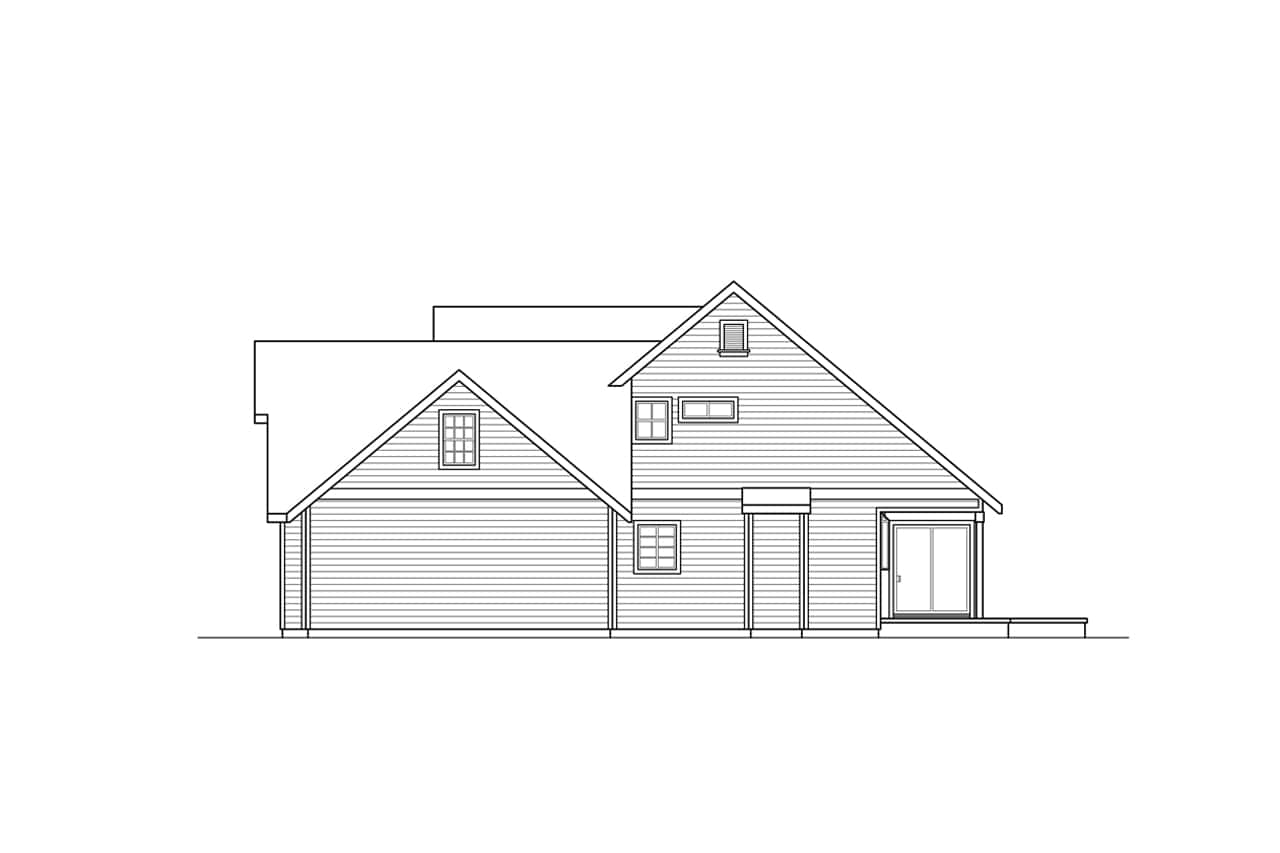 Home Plan Right Elevation of this 3-Bedroom,2697 Sq Ft Plan -108-1295