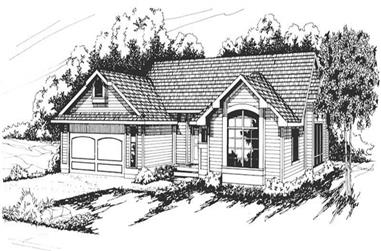 3-Bedroom, 1844 Sq Ft Ranch House Plan - 108-1309 - Front Exterior