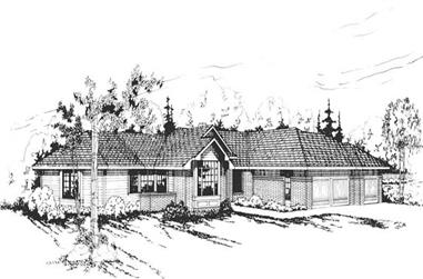 4-Bedroom, 2504 Sq Ft Ranch House Plan - 108-1311 - Front Exterior