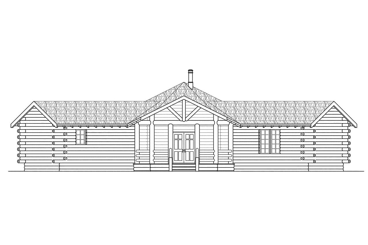 Home Plan Front Elevation of this 2-Bedroom,1390 Sq Ft Plan -108-1312