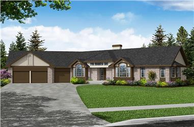 4-Bedroom, 2648 Sq Ft Ranch House Plan - 108-1317 - Front Exterior