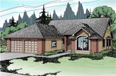 3-Bedroom, 1790 Sq Ft Transitional Home - Plan #108-1321 - Main Exterior