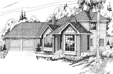 3-Bedroom, 2251 Sq Ft Contemporary House Plan - 108-1323 - Front Exterior
