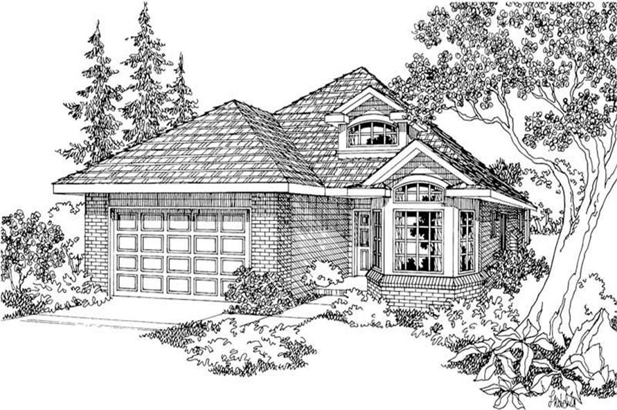 Front View of this 3-Bedroom, 1798 Sq Ft Plan - 108-1325