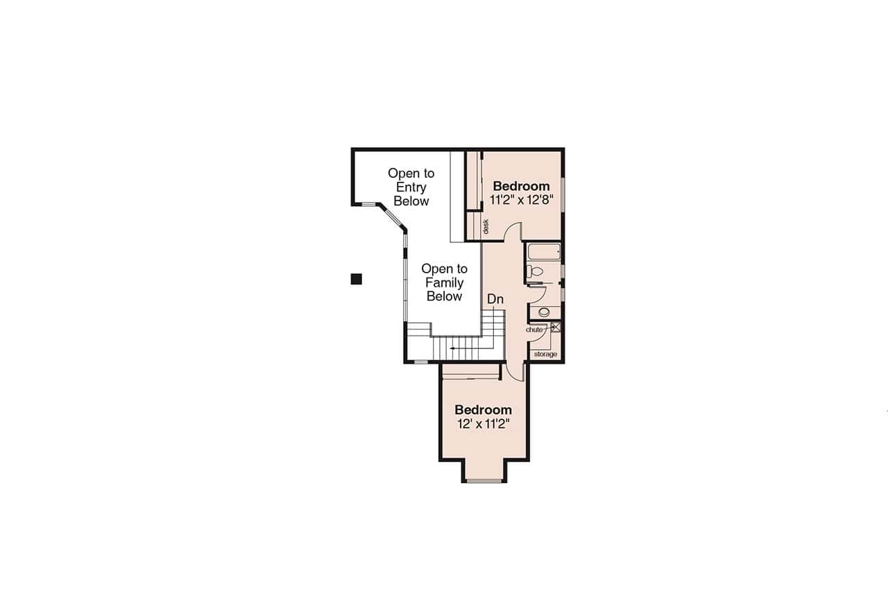 Upper Level of In-Law Suite Plan #108-1328