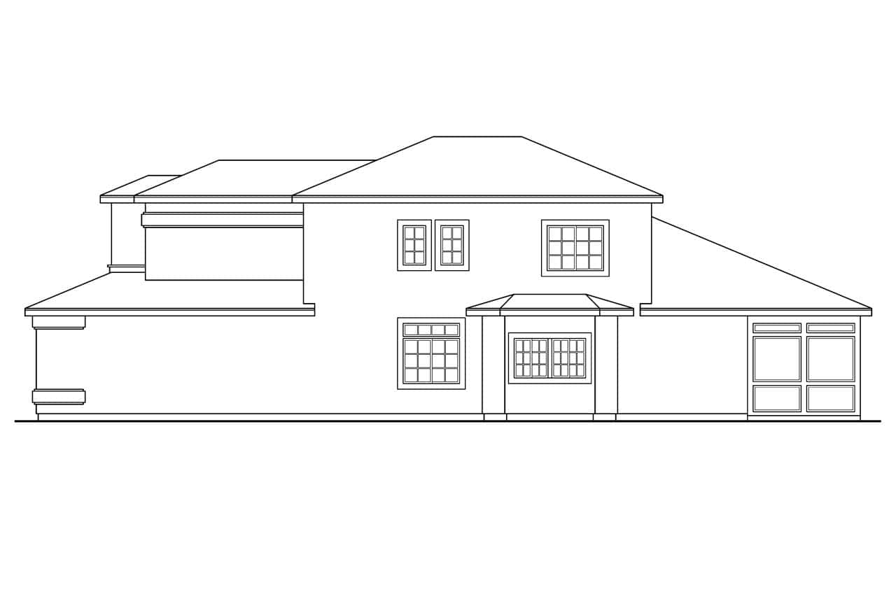 Home Plan Right Elevation of this 4-Bedroom,2567 Sq Ft Plan -108-1328