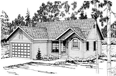 3-Bedroom, 1293 Sq Ft Small House Plans - 108-1333 - Main Exterior