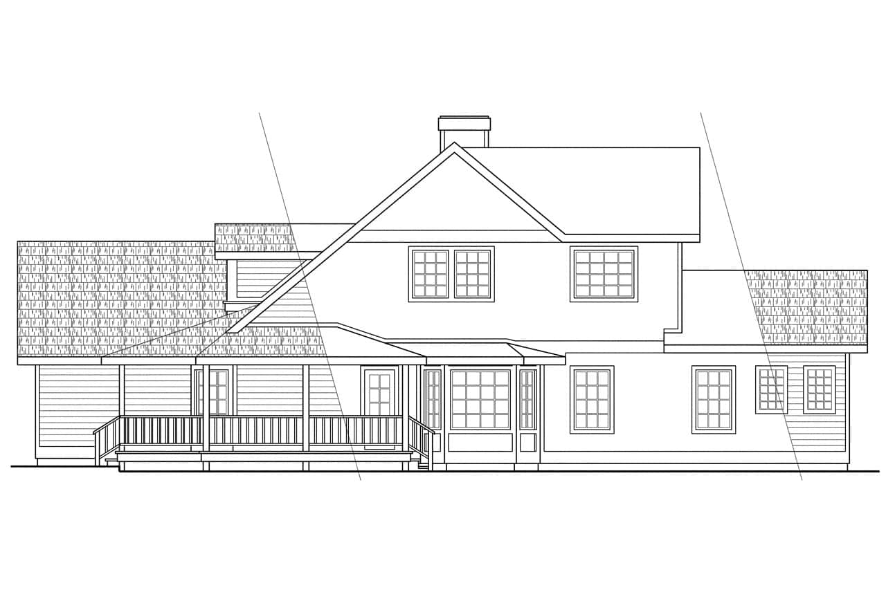 Home Plan Right Elevation of this 3-Bedroom,2591 Sq Ft Plan -108-1335