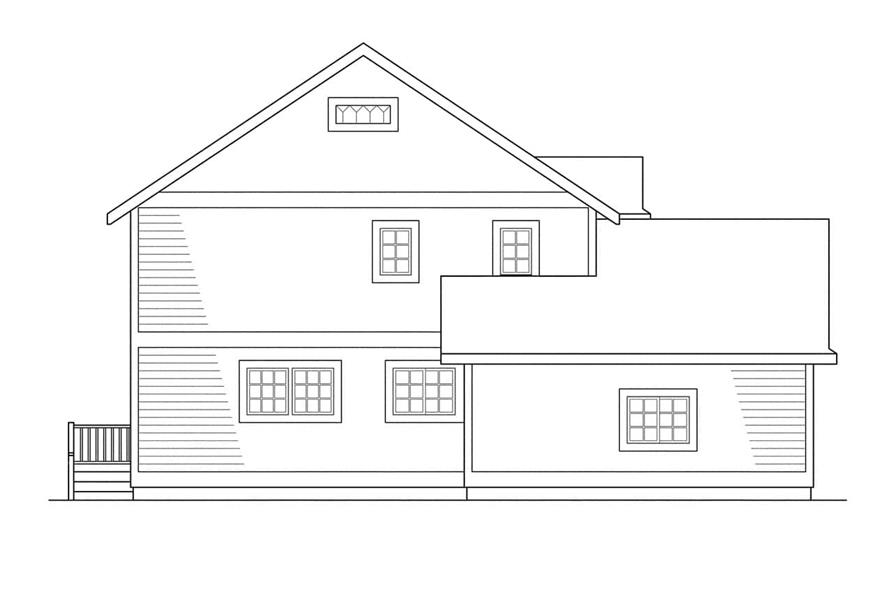 Home Plan Left Elevation of this 3-Bedroom,1645 Sq Ft Plan -108-1338