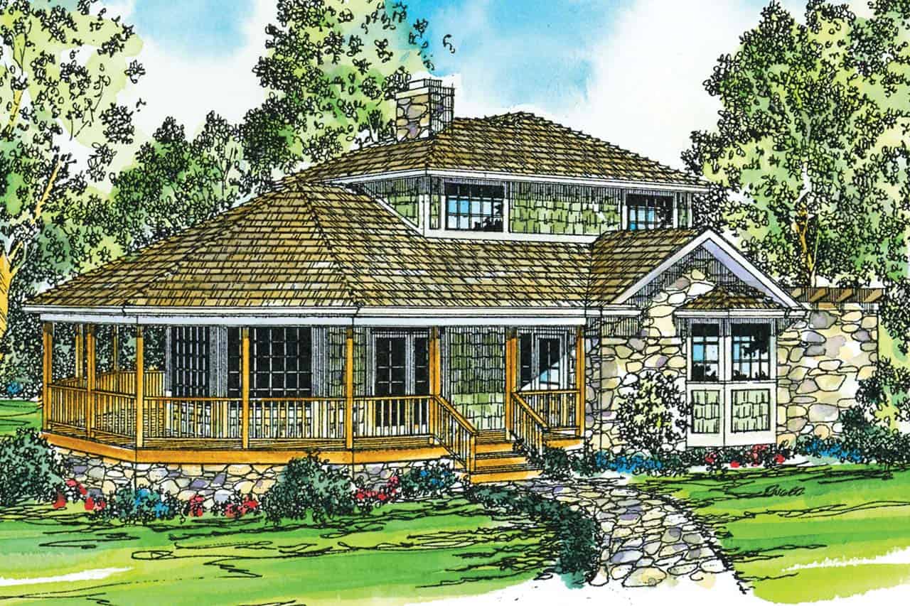 Front View of this 2-Bedroom,1577 Sq Ft Plan -108-1340