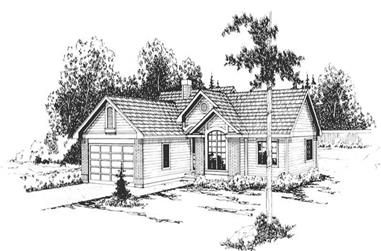 3-Bedroom, 1410 Sq Ft Small House Plans - 108-1347 - Main Exterior