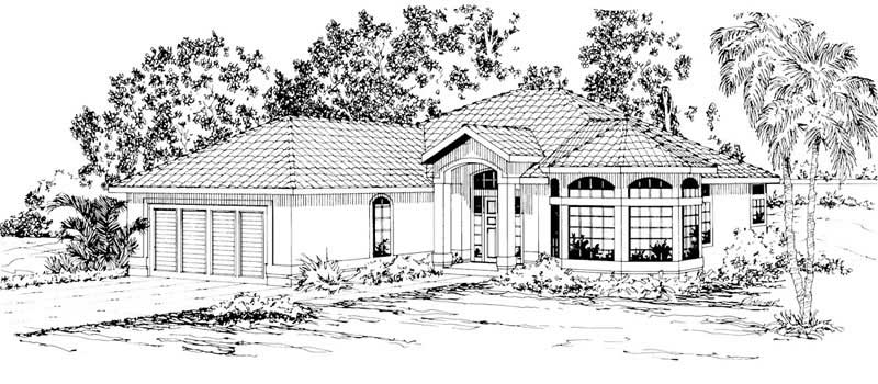 Front View of this 3-Bedroom, 1932 Sq Ft Plan - 108-1349