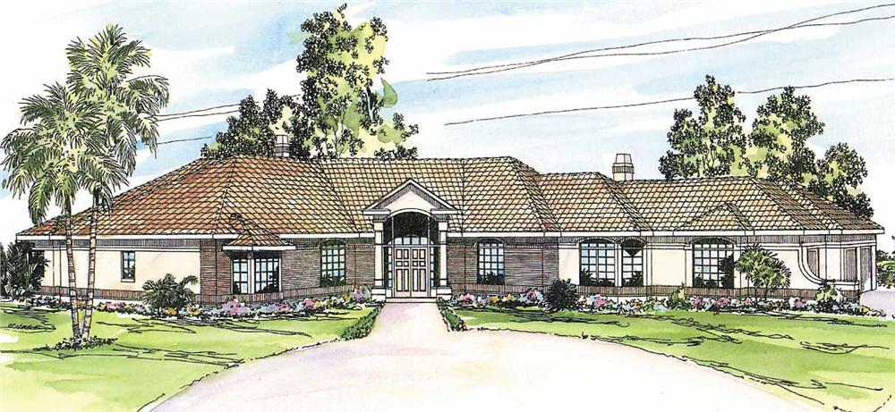 This image shows the Southwest Style for this set of house plans.
