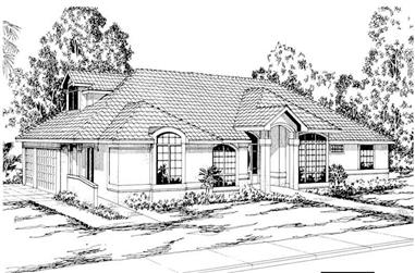 3-Bedroom, 3298 Sq Ft House Plan - 108-1371 - Front Exterior