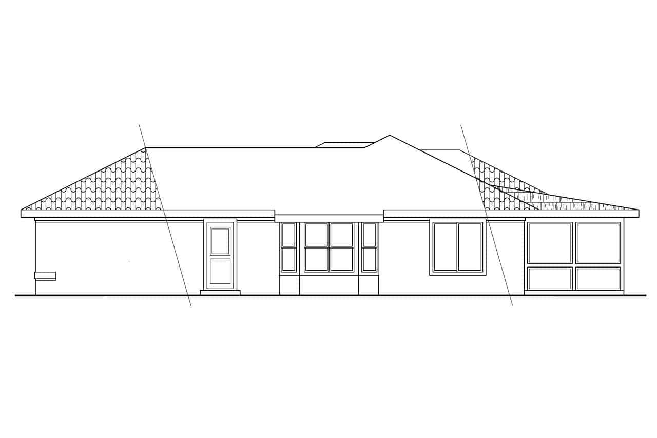 Right Side View of this 3-Bedroom,1636 Sq Ft Plan -108-1372
