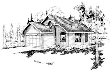 4-Bedroom, 1655 Sq Ft Small House Plans - 108-1375 - Front Exterior