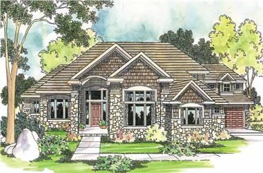 3-Bedroom, 4184 Sq Ft Contemporary House Plan - 108-1383 - Front Exterior