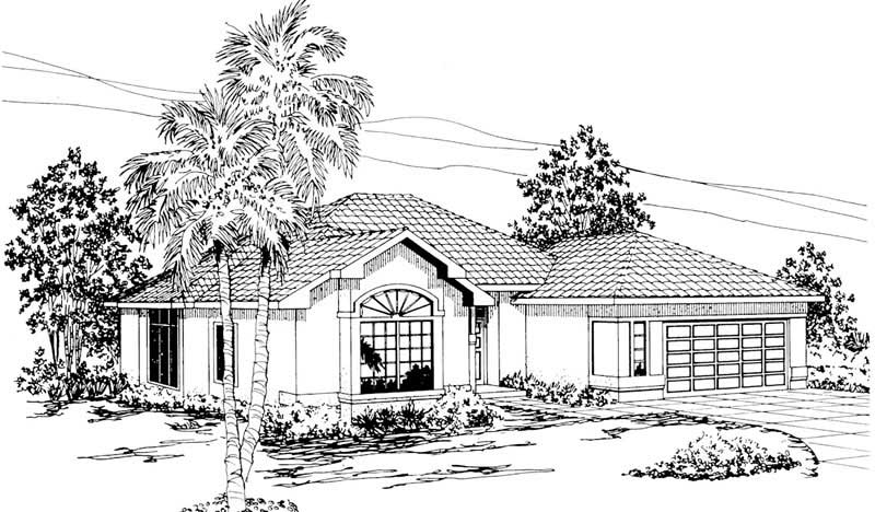 Front View of this 3-Bedroom, 1649 Sq Ft Plan - 108-1385