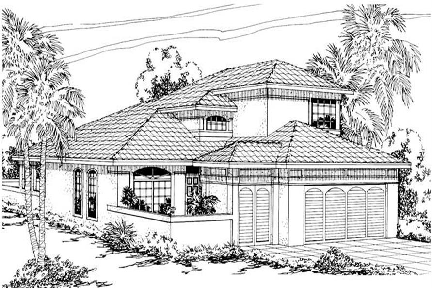 Front View of this 3-Bedroom, 1794 Sq Ft Plan - 108-1387