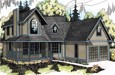 3-Bedroom, 2326 Sq Ft Country House Plan - 108-1389 - Front Exterior