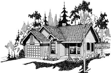 3-Bedroom, 1568 Sq Ft Small House Plans - 108-1390 - Front Exterior