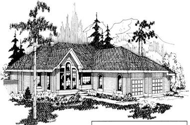 3-Bedroom, 2260 Sq Ft Contemporary House Plan - 108-1391 - Front Exterior