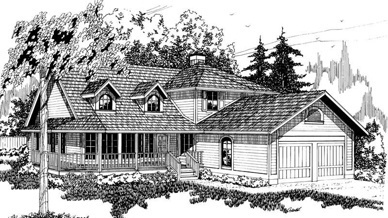 Front View of this 3-Bedroom, 2143 Sq Ft Plan - 108-1392