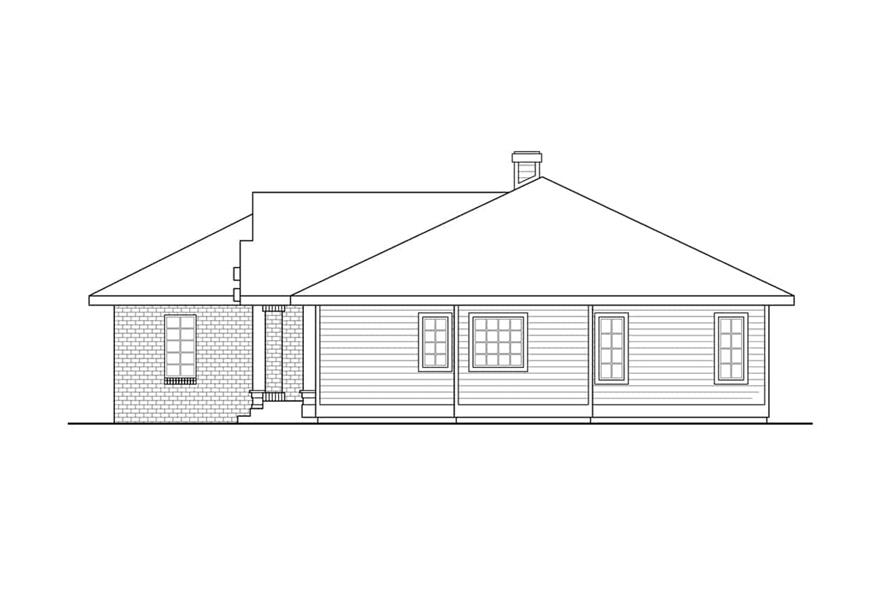 Home Plan Right Elevation of this 3-Bedroom,2022 Sq Ft Plan -108-1395