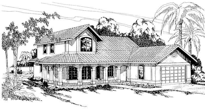 Front View of this 3-Bedroom, 2094 Sq Ft Plan - 108-1397