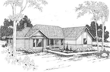 3-Bedroom, 2192 Sq Ft Ranch House Plan - 108-1399 - Front Exterior