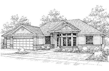 4-Bedroom, 2582 Sq Ft Ranch House Plan - 108-1403 - Front Exterior