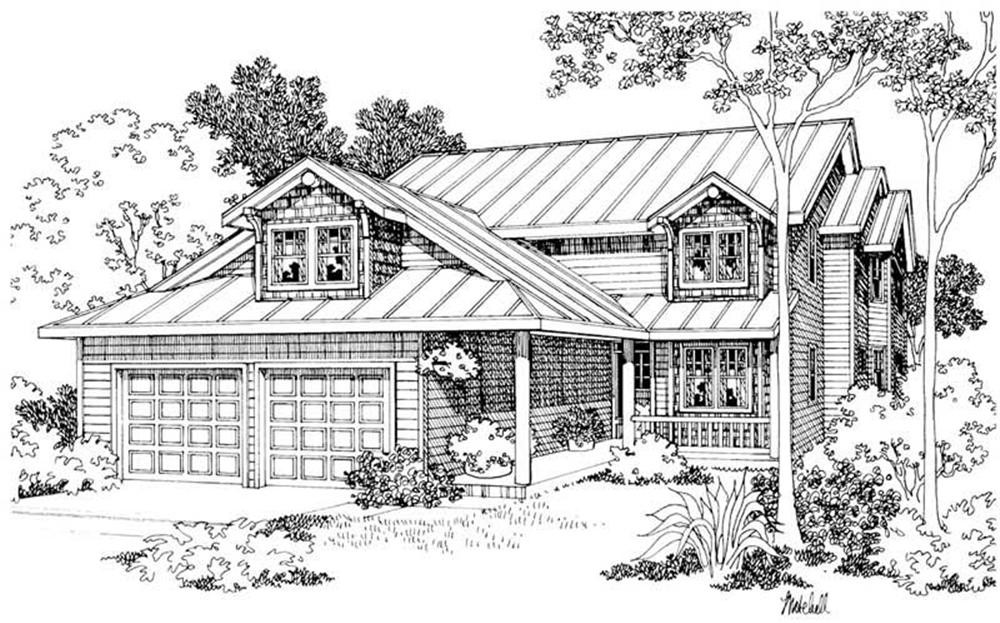 Front elevation of Country home (ThePlanCollection: House Plan #108-1404)