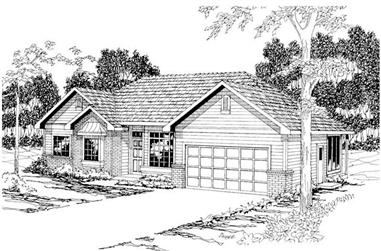 3-Bedroom, 1859 Sq Ft Ranch House Plan - 108-1405 - Front Exterior