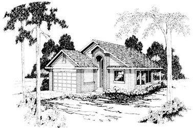 4-Bedroom, 1561 Sq Ft Small House Plans - 108-1408 - Main Exterior