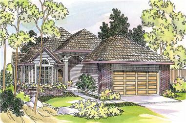 3-Bedroom, 1743 Sq Ft Small House Plans - 108-1410 - Front Exterior