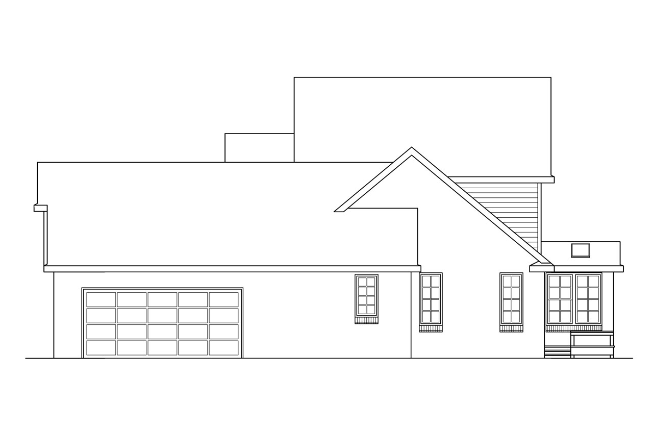 Home Plan Right Elevation of this 3-Bedroom,1792 Sq Ft Plan -108-1411