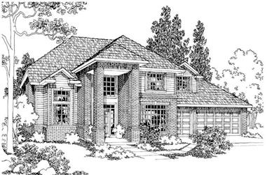 3-Bedroom, 2510 Sq Ft Contemporary House Plan - 108-1412 - Front Exterior
