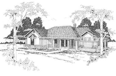 3-Bedroom, 2071 Sq Ft Ranch House Plan - 108-1413 - Front Exterior
